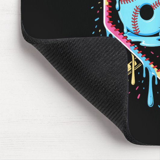 Baseball 67 Ice Cream Drip Funny Six Seven Meme Bo Mousepad (Ecke)