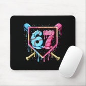 Baseball 67 Ice Cream Drip Funny Six Seven Meme Bo Mousepad (Mit Mouse)