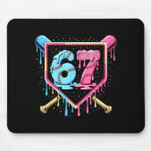 Baseball 67 Ice Cream Drip Funny Six Seven Meme Bo Mousepad (Vorne)