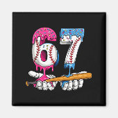 Baseball 67 Ice Cream Drip Six Seven Boys Funny Me Magnet (Vorne)