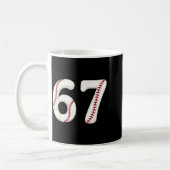 Baseball 67 Number Funny Six Seven Gen Alpha Meme Kaffeetasse (Links)
