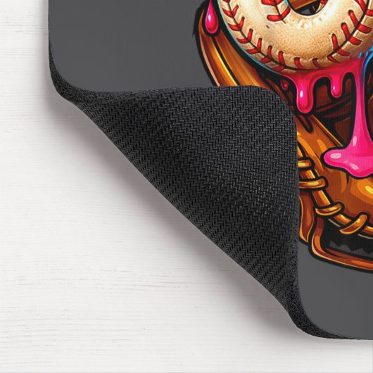 Baseball 67 Six Seven Funny 6 7 Meme Gen Alpha Mem Mousepad (Ecke)