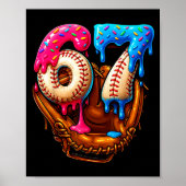 Baseball 67 Six Seven Funny 6 7 Meme Gen Alpha Mem Poster (Vorne)