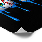 Baseball 67 Six Seven Funny Gen Alpha Meme Blue Dr Poster (Ecke)