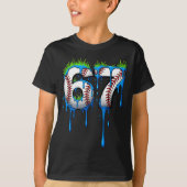Baseball 67 Six Seven Funny Gen Alpha Meme Blue Dr T-Shirt (Vorderseite)