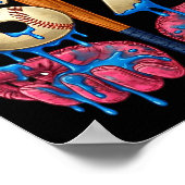 Baseball 67 Six Seven Funny Gen Alpha Meme Drip  Poster (Ecke)