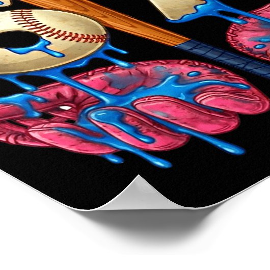 Baseball 67 Six Seven Funny Gen Alpha Meme Drip  Poster (Ecke)