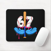 Baseball 67 Six Seven Gen Alpha Meme Drip Mousepad (Mit Mouse)