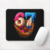Baseball 67 Six Seven Lustig 6 7 Meme Gen Alpha Me Mousepad (Mit Mouse)
