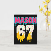 Baseball 6 7 Ice Cream Drip Number 67 Funny Six Se Karte (Gelbe Blume)