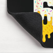 Baseball 6 7 Ice Cream Drip Number 67 Funny Six Se Mousepad (Ecke)