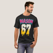 Baseball 6 7 Ice Cream Drip Number 67 Funny Six Se T-Shirt (Vorne ganz)