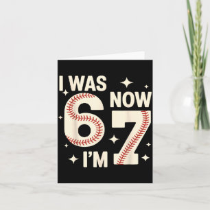 Baseball 7. Geburtstag lustig 6 7 Jahre alt war 6 Karte
