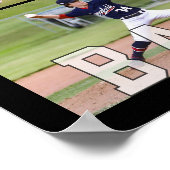 Baseball 7 Photo Player Name and Number Poster (Ecke)