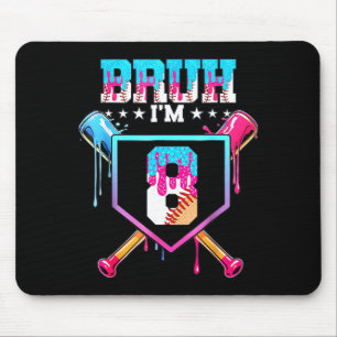 Baseball 8 Jahre alte Eisdiele Tropf 8. Geburtstag Mousepad