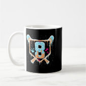 Baseball 8 Year Old Ice Cream Drip 8th Birthday Bo Kaffeetasse (Links)