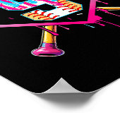 Baseball 9 Year Old Ice Cream Drip 9th Birthday Bo Poster (Ecke)