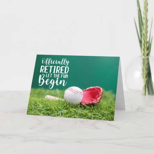 Baseball A Zuhause Run Farewell: Baseball Retireme Karte (Vorderseite)