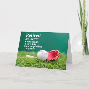 Baseball A Zuhause Run Farewell: Baseball Retireme Karte