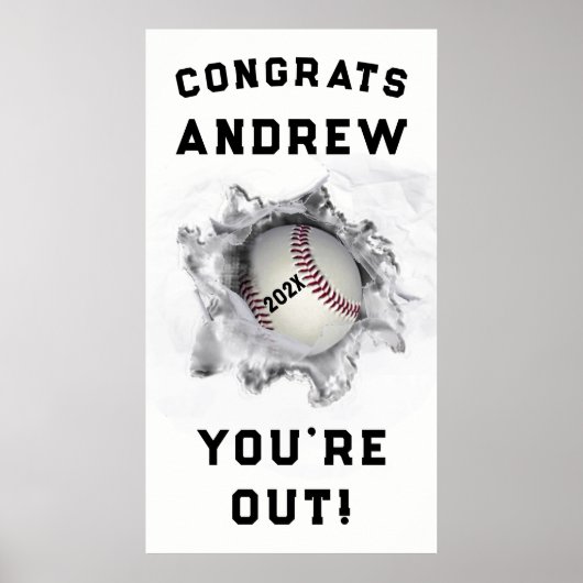 Baseball-Abschluss 2025 Poster (Vorne)