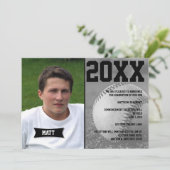 Baseball-Abschluss-Ankündigung Einladung (Stehend Vorderseite)
