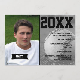 Baseball-Abschluss-Ankündigung Einladung