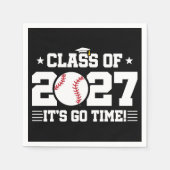 Baseball-Abschluss Es ist soweit Abschlussklasse 2 Serviette (Vorderseite)