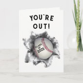 Baseball Abschluss Glückwunschs Karte (Vorderseite)