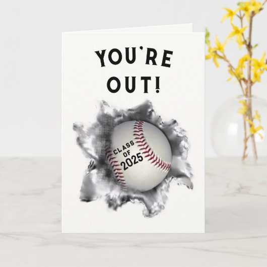 Baseball Abschluss Glückwunschs Karte (Gelbe Blume)