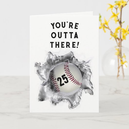 Baseball-Abschluss Karte (Gelbe Blume)