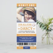 Baseball-Abschluss-Party lädt ein Einladung (Stehend Vorderseite)