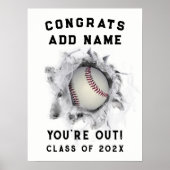 Baseball-Abschluss-Poster Poster (Vorne)