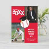 Baseball Abschluss Sport Red Foto Ankündigung (Stehend Vorderseite)