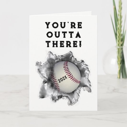 Baseball-Abschlusskarten Karte (Vorderseite)