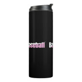 Baseball Abstrakt Swish - Giro Word Art Thermosbecher (Nach links gedreht)