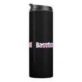 Baseball Abstrakt Swish - Giro Word Art Thermosbecher (Nach rechts gedreht)