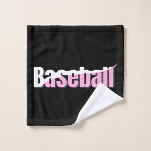 Baseball Abstrakt Swish - Giro Word Art Waschlappen