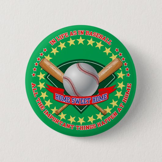 Baseball-Abzeichen Button (Vorderseite)