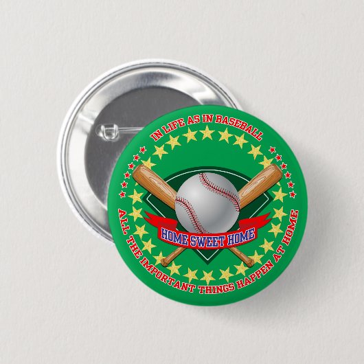 Baseball-Abzeichen Button (Vorne & Hinten)