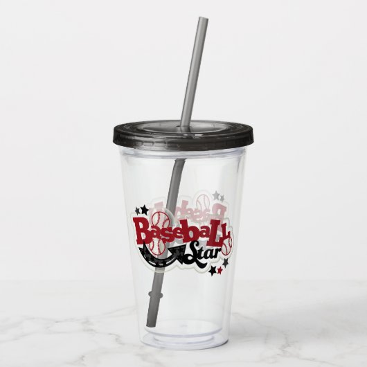 Baseball Acryltrinkbecher (Rückseite)