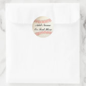 BASEBALL ADD NAME ODER TEXT HIER-STICKER RUNDER AUFKLEBER (Tasche)