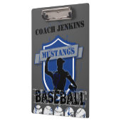 Baseball addieren Ihr eigenes Namensclip-Brett Klemmbrett (Links)