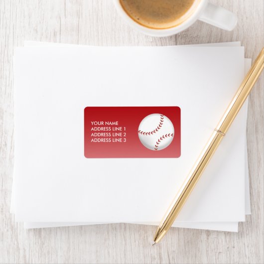 Baseball Adressaufkleber (Insitu)