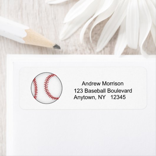 Baseball-Adressetikett (Insitu)