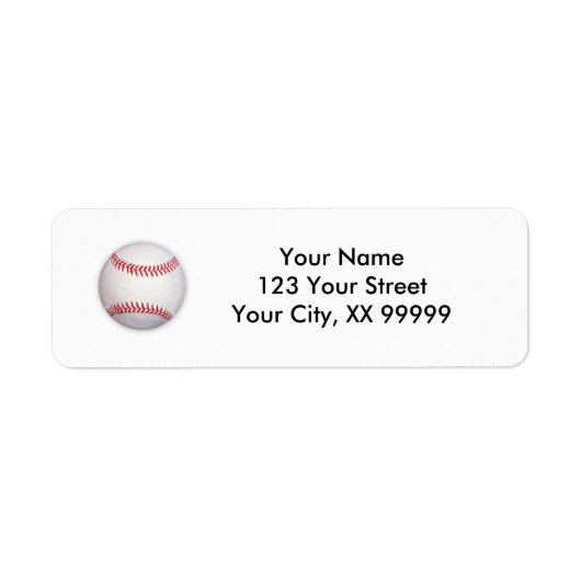 Baseball-Adressetiketten (Vorne)