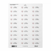 Baseball-Adressetiketten (Vorne)