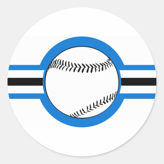 Baseball : Airstar : Runder Aufkleber (Vorderseite)