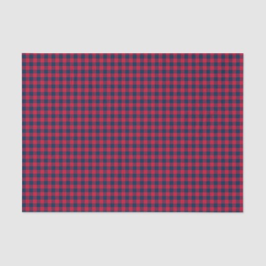 Baseball-Akkord. Gingham Tissue Wrap-Red-Blue Seidenpapier (Vorderseite)