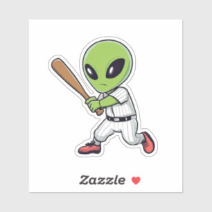 Baseball Alien Aufkleber