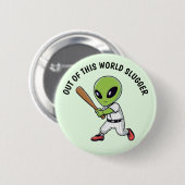 Baseball Alien Button (Vorne & Hinten)